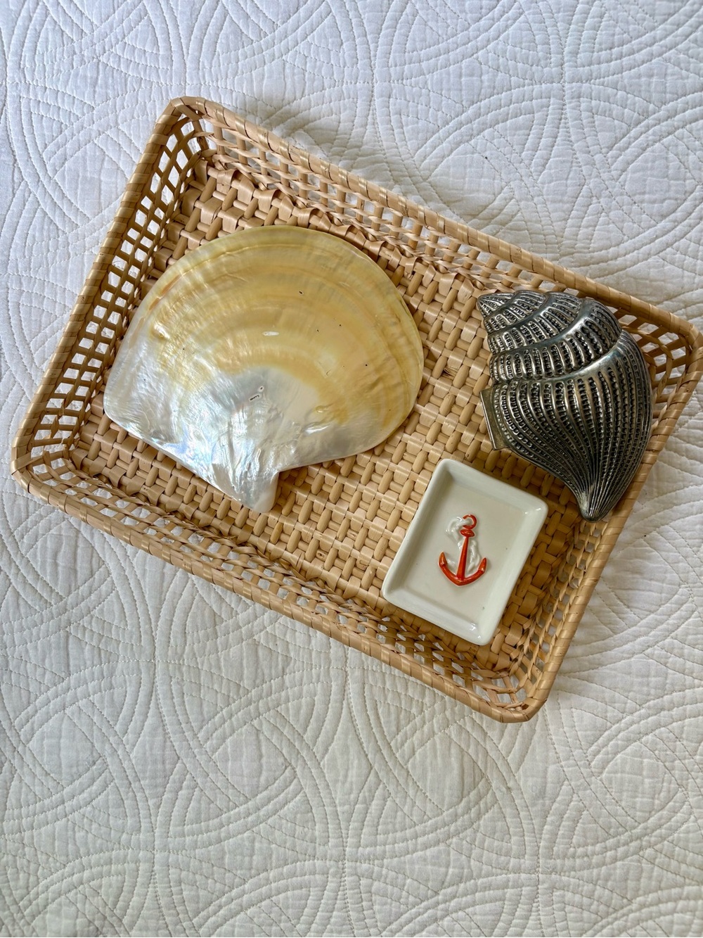 Straw Tray Rectangle Basket